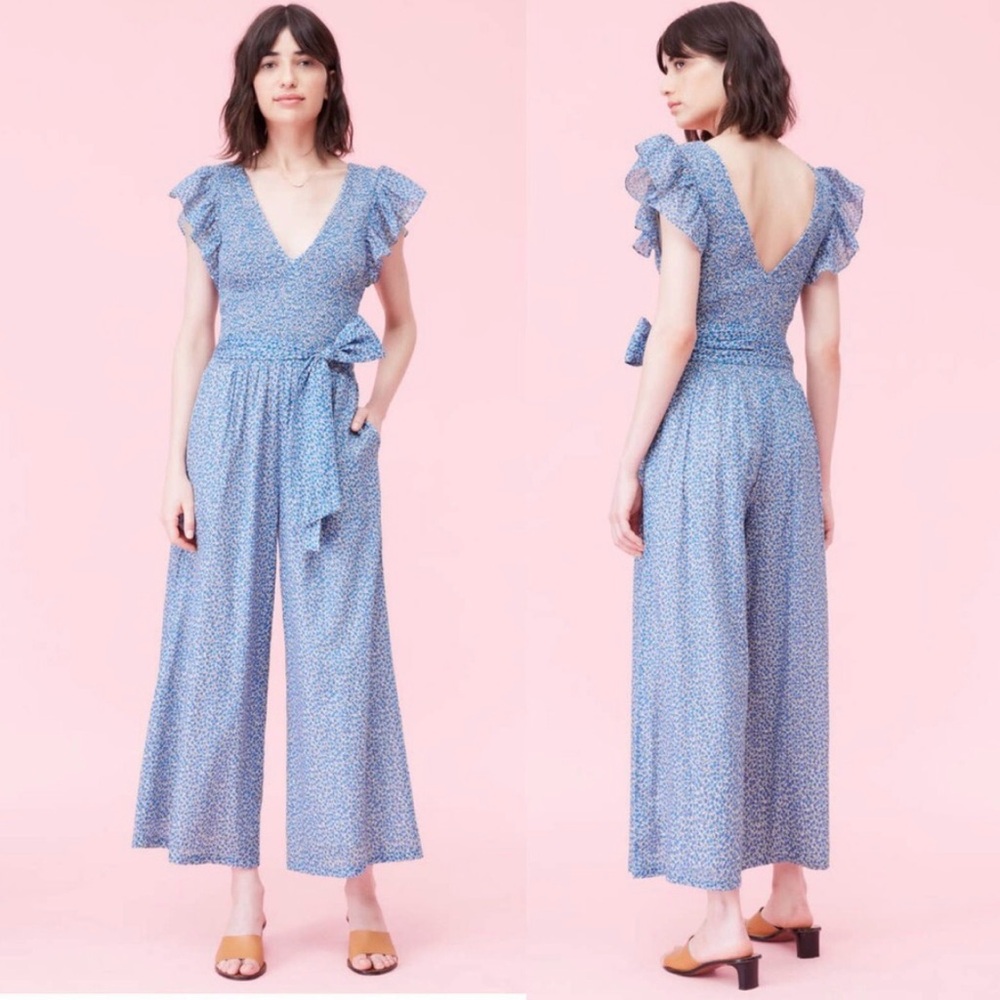 Rebecca Taylor La Vie V-neck Jumpsuit size Small - Picture 4 of 9